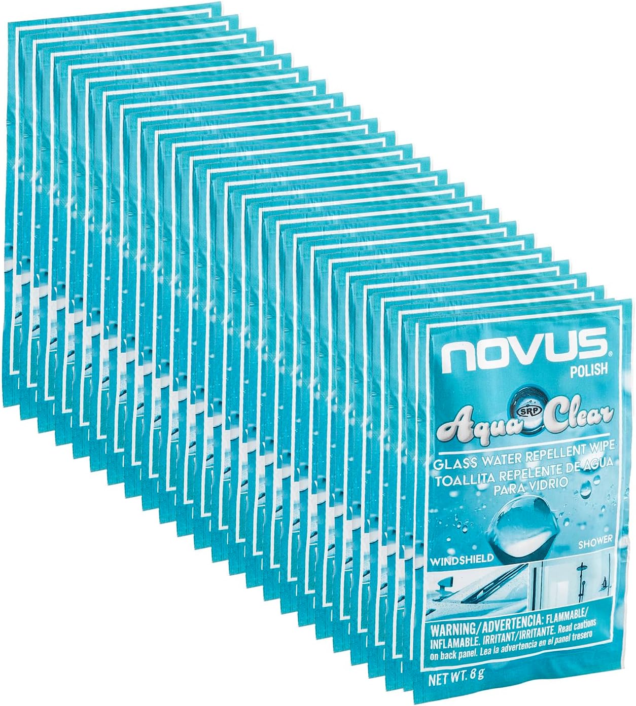 Novus Polish AquaClear - Glass Water Repellent Wipe