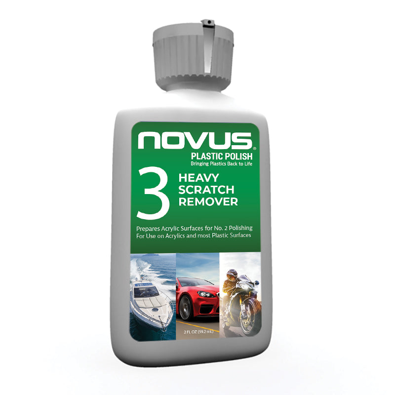 NOVUS 5-Piece Polishing Kit for Plastics, Three 8 oz. Bottles & Two  Microfiber Cloths