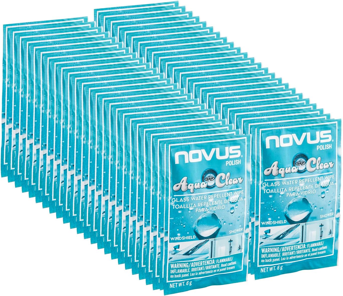 Novus Polish AquaClear - Glass Water Repellent Wipe