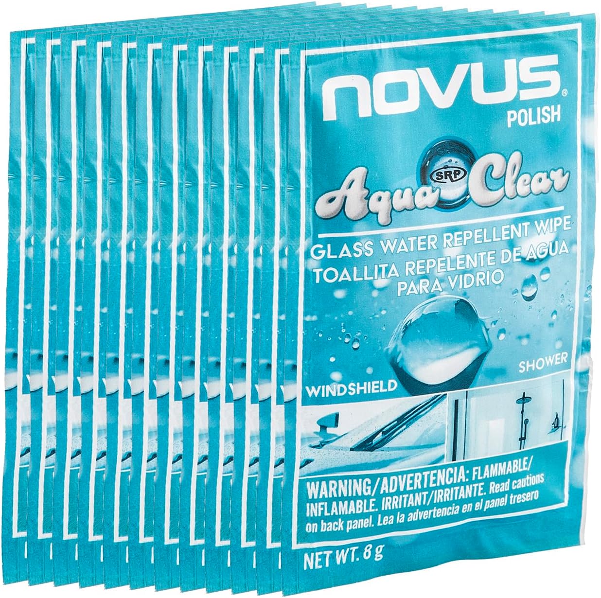 Novus Polish AquaClear - Glass Water Repellent Wipe
