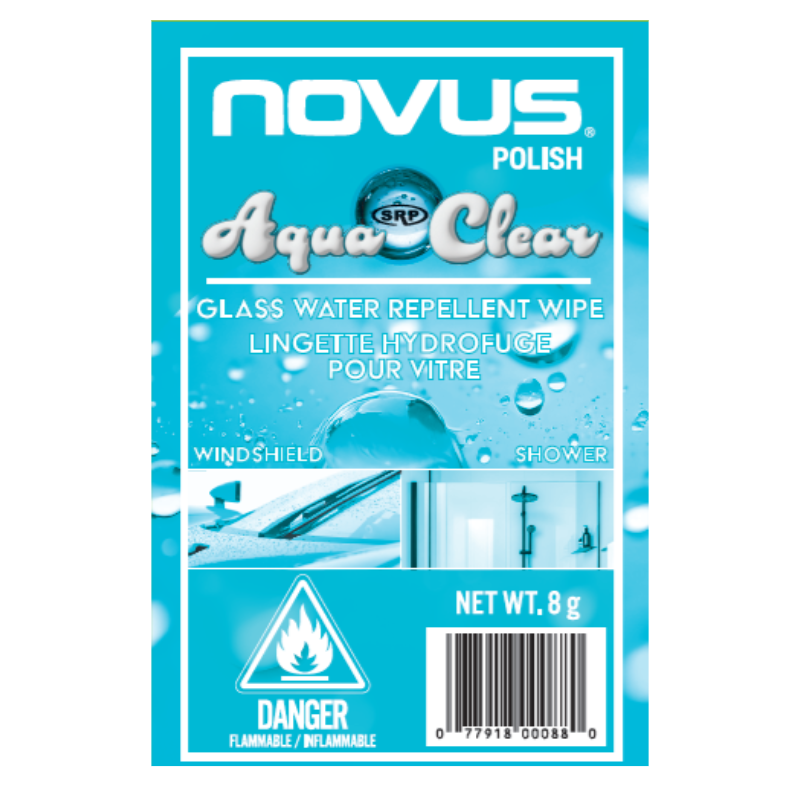 Novus Polish AquaClear - Glass Water Repellent Wipe (FR/EN)