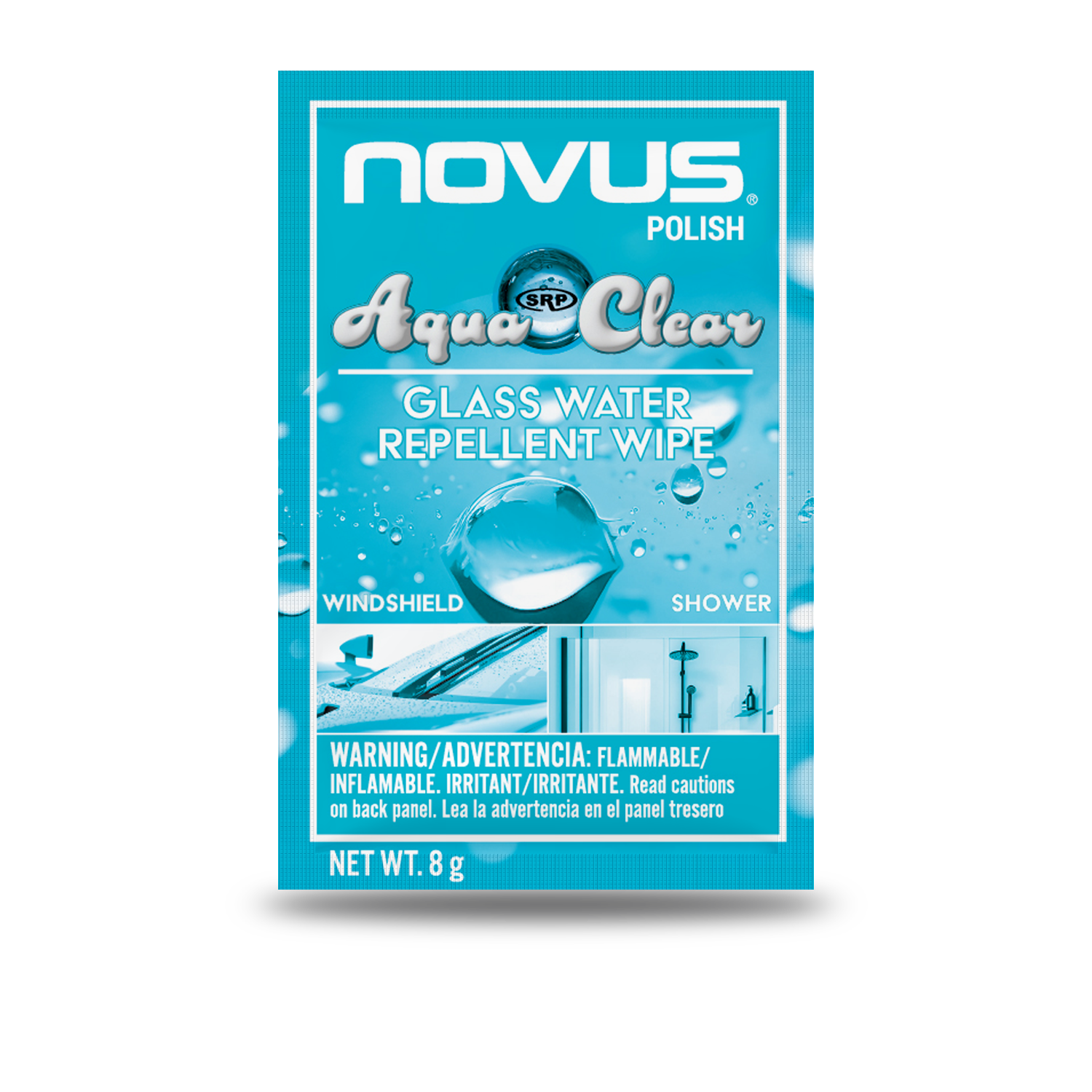 Novus Polish AquaClear - Glass Water Repellent Wipe