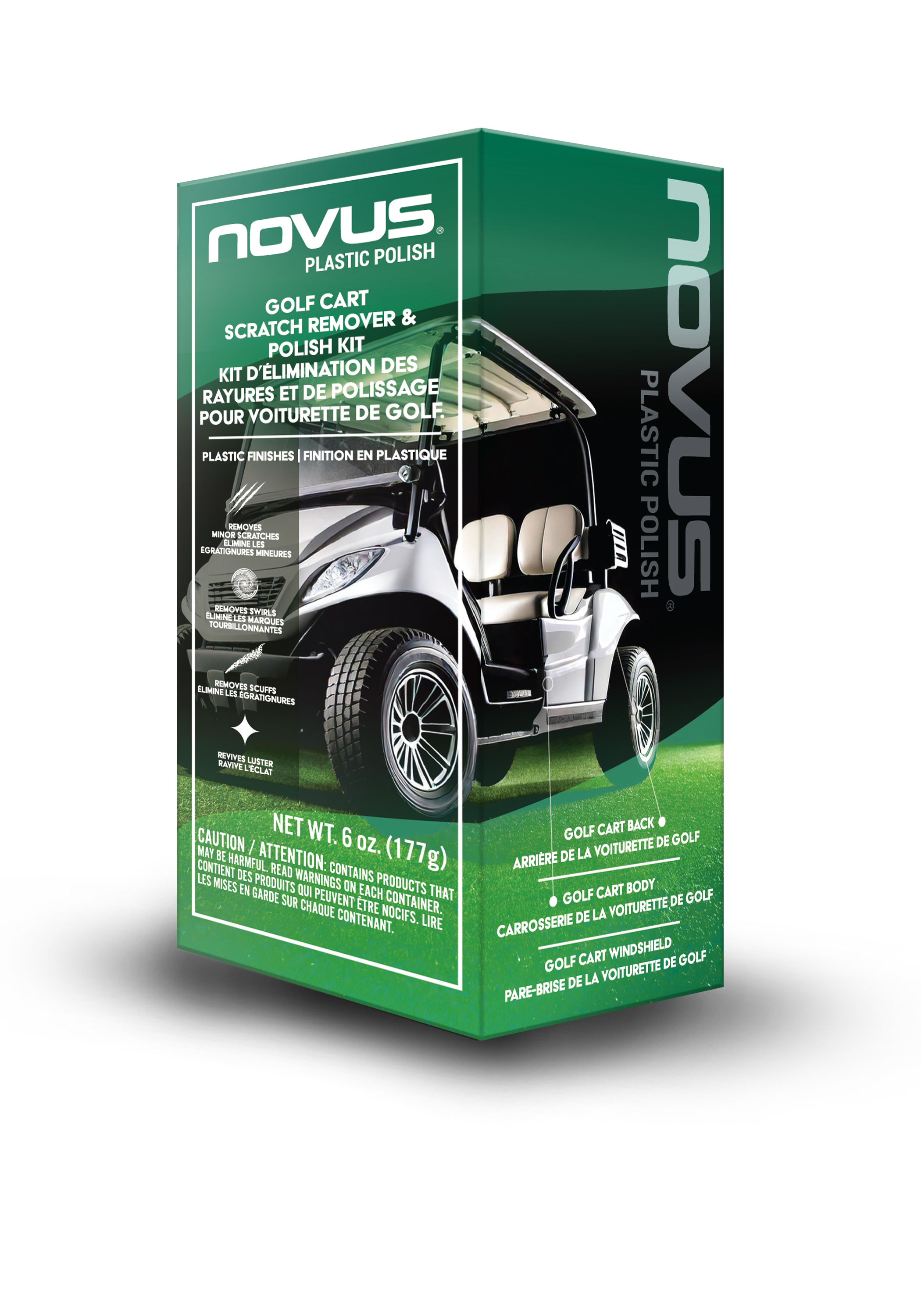 Novus Polish Golf Cart Scratch Remover & Polish Kit - Plastic Surfaces (FR/EN)