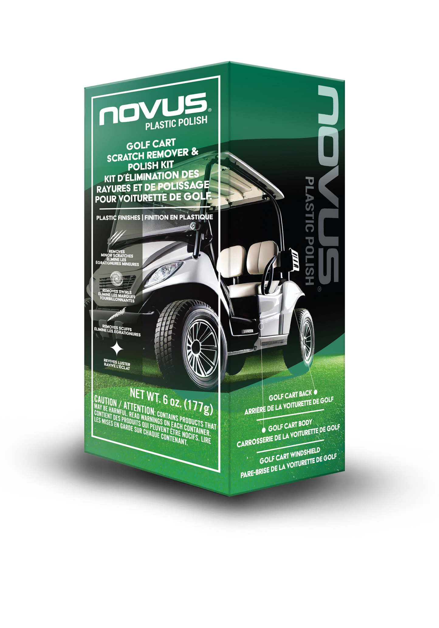 Novus Polish Golf Cart Scratch Remover & Polish Kit - Plastic Surfaces (FR/EN)