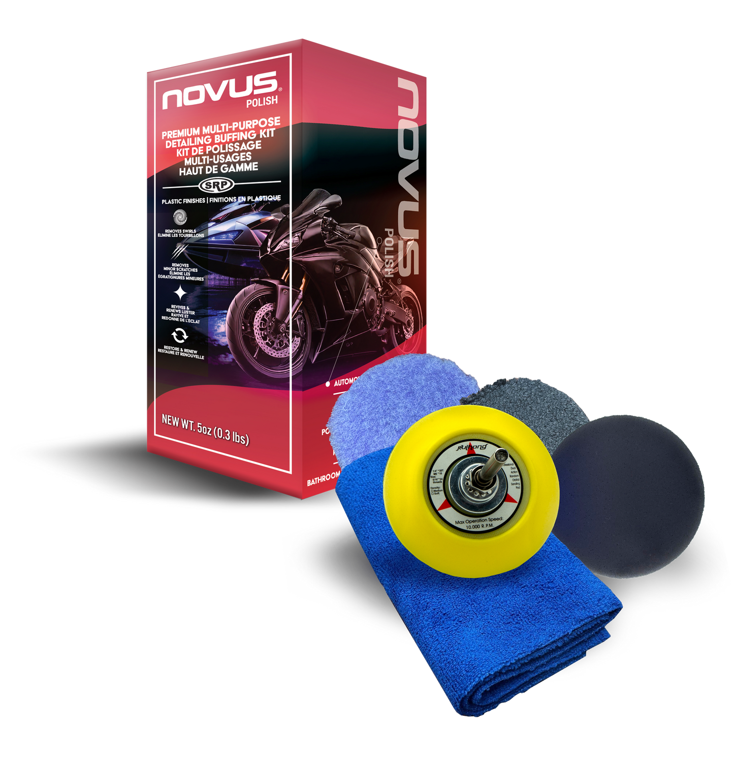 Novus Polish Premium Multi-Purpose Detailing Buffing Kit (FR/EN)