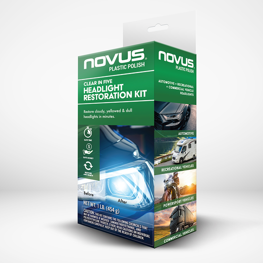 NOVUS Plastic Polish Clear In Five Headlight Restoration Kit