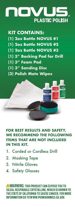 NOVUS Plastic Polish Clear In Five Headlight Restoration Kit novus-plastic-polish-clear-in-five-headlight-restoration-kit