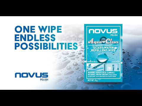 Novus Polish AquaClear - Glass Water Repellent Wipe